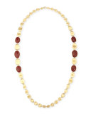 Lunaria Double Wave Red Jasper Necklace, 39.5"