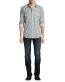 Paxtyn Stretch Selvedge Skinny Jeans, Medium Blue