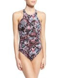 Danika Printed Strappy-Back One-Piece Swimsuit