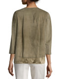 Odene Lambskin Suede Topper Jacket