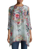 Livelli Long-Sleeve Printed Tunic, Multi Colors