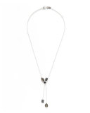925 Rock Candy Cluster Double-Lariat Necklace in Black Tie