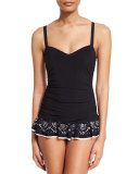 Enchantment D-Cup One-Piece Swimdress, Black