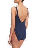 Santorini Lace-Up Front One-Piece Swimsuit