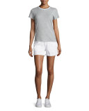 Carpenter Cuffed Shorts, Aged Bright White