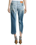 Nouveau Le Mix Two-Tone Boyfriend Jeans, Remix