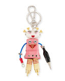 Cheer Robot Keychain, Pink
