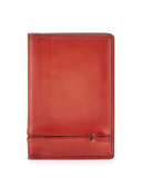 Bi-Fold Leather Card Case, Red