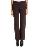 Ponte Straight-Leg Pants, Clove
