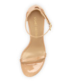 Nudistsong Patent Ankle-Strap Sandal, Adobe