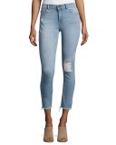 Farrow Instaslim High-Rise Skinny Ankle Jeans with Raw Hem, Trophy