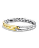 Labyrinth Single-Loop Bracelet with Diamonds
