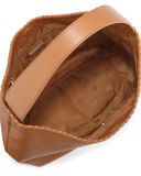 Marion Leather Hobo Bag, Bark