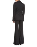 Winona Flared Cuffed Pants, Black