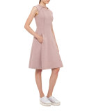 Keyhole Sleeveless A-Line Dress