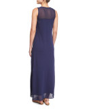 Scoop-Neck Long Coverup Dress