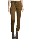 Sally Cropped Jeans, Khaki