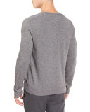Chunky Ribbed Button-Front Cardigan, Black