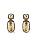 Chatelaine Double Drop Earrings in Gold with Diamonds
