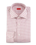 Box-Check Woven Sport Shirt, Soft Mauve