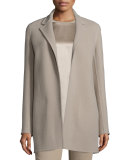 Addison Open-Front Jacket, Taupe