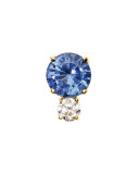 Prive Ceylon Blue Sapphire & Diamond Single Stud Earring