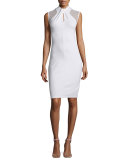 Tania Sleeveless Sheath Dress, White