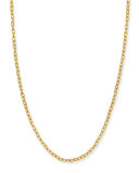 19k Gold Link Necklace, 35"L