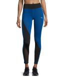 Explosive High-waist Performance Tights, Blue/Black