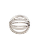 18K White Gold Diamond Double-Crisscross Ring