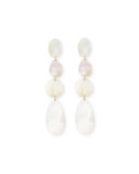 Mother-of-Pearl Disc Drop Earrings