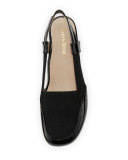 Kamillie Patent Demi-Wedge Pump, Black