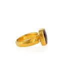 Elements 24k Gold Constantine Ruby & Diamond Ring, Size 6.5
