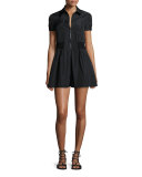 Short-Sleeve Zip-Front Romper