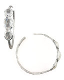 Clear Quartz Hoop Earrings