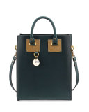Albion Mini Leather Tote Bag, Forest Green