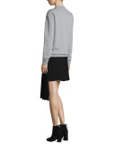 Pierced Crewneck Sweatshirt, Heather Gray