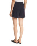 Slouchy Rolled-Cuff Linen-Blend Shorts