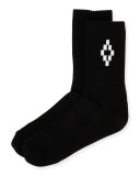 Cruz Ribbed-Cuff Short Socks with Logo