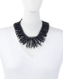 Double-Layer Fringe Choker, Blue