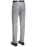 Sienna Contemporary-Fit Twill Trousers, Light Gray