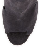 Belfeconica Suede 120mm Bootie, Fusain