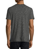 Seersucker-Pinstripe Short-Sleeve Tee