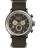 47mm Runwell Chrono Leather Watch, Gray