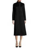 Long Wool Coat, Black