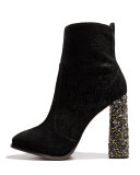 Kendra Brocade 100mm Bootie, Baroque Black