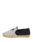 Vargas Canvas & Leather Espadrille, Ecru/Black