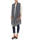 Tisha Embroidered Knit Vest