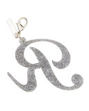 Alphabet R Bag Charm, Starlight Silver