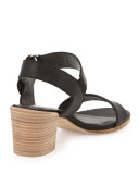 Broadband Leather City Sandal, Nero